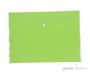 Saya SY-209OP Plain Foolscap Size Parrot Green Document Bag Pack of 12