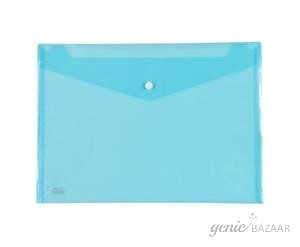 Saya SY-009 Eco Foolscap Size Transparent Blue Clear Bag Pack of 12