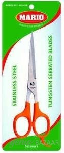 Mario MS4058 Scissors (6 inch,  Stainless Steel Tungsten Serrated Blade)