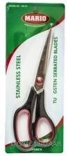 Mario MS19 Scissors (8 Inch,  Stainless Steel Tungsten Serrated Blade)