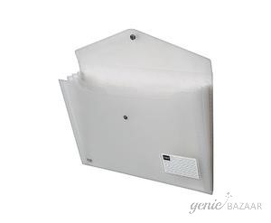 Saya SY-700 Natural Foolscap Size Expanding Clear Bag Quadraple