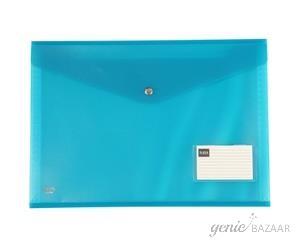 Saya SY-700 Blue Foolscap Size Expanding Clear Bag Quadraple