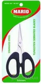 Mario MS004 Scissors (4.5 Inch,  Stainless Steel Tungsten Serrated Blade)