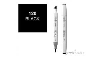 Shinhan Touch Twin Brush Marker-Black- TMB-120