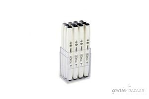 Shinhan Touch Twin Brush Markers (Set of 12 Cool Grey Shades)- TMB-12CG