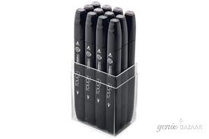 Shinhan Touch Twin Markers (Set Of 12 Warm Gray Colors)- WG-12