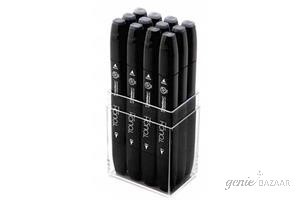 Shinhan Touch Twin Markers (Set Of 12 Cool Gray Colors)- CG-12