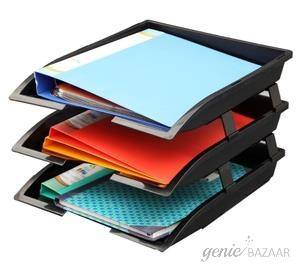 Solo TR 113 3 Compartments Paper & File Tray