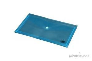 Solo CH 108 Cheque Envelope (Button) - Transparent Blue
