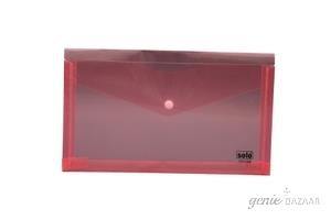 Solo CH 108 Cheque Envelope (Button) - Transparent Pink