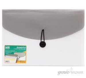 Solo EX 905 QuadPro (4 Section Expanding Folder) A4 - Metalic Grey