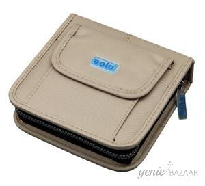 Solo CD 040 Computer CD Wallet & Zipper (Khaki)