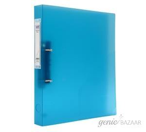 Solo RB 702 Ring Binder-2-D-Ring (1 Inch Ring,  Rado Lock)-Translucent Blue