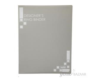 Solo RB 434 Designer's Ring Binder - 4-D-Ring (Magic Square Grey)