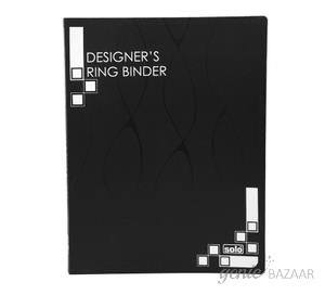 Solo RB 434 Designer's Ring Binder - 4-D-Ring (Magic Square Black)