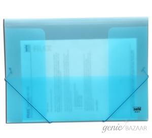 Solo AC 812 Action Document Case F/C - Translucent Blue