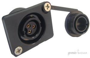Multicomp SOCKET,  SQ. PANEL,  10A,  3 WAY,  IP55