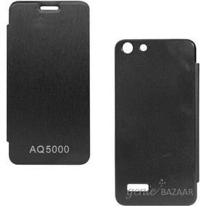 Vizio Micromax Canvas AQ 5000 Flip Cover (Black)
