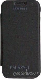 Vizio Sumsung Galaxy J1 Material: PU Leather Flip Cover (Black)