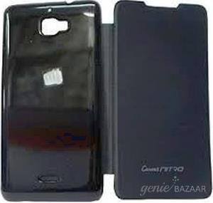 Vizio Micromax A310 Material: Plastic Flip Cover (Black)
