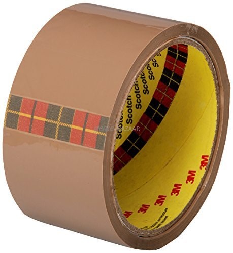 Scotch Tan Packaging Tape,  2 inches x 35 m - Pack of 6