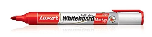 Luxor White Board Marker Pens,  Red - Pack of 10