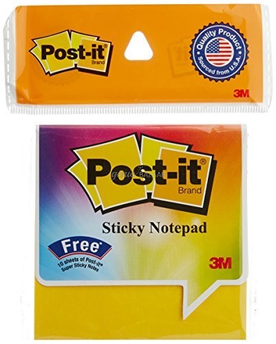 Post It Sticky Notes,  100 Sheets,  3 x 3 inches