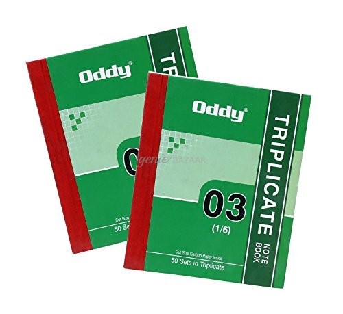 Oddy 1/6 Triplicate Note Books - Pack of 3