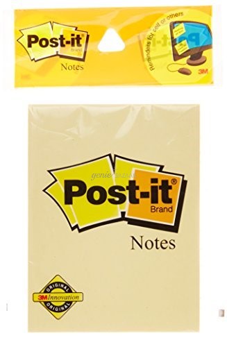 Post It Sticky Notes,  100 Sheets,  3 x 4 inches