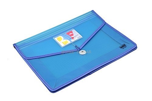 Solo DC- 554 Flexi Document Case (With Xtra Net Pocket) - Super Line Blue