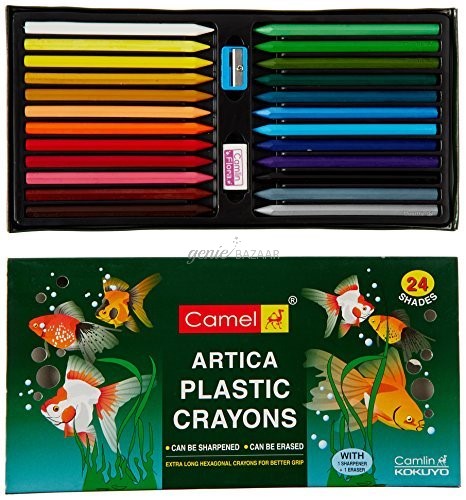 Camel Plastic Crayons - 24 Shades