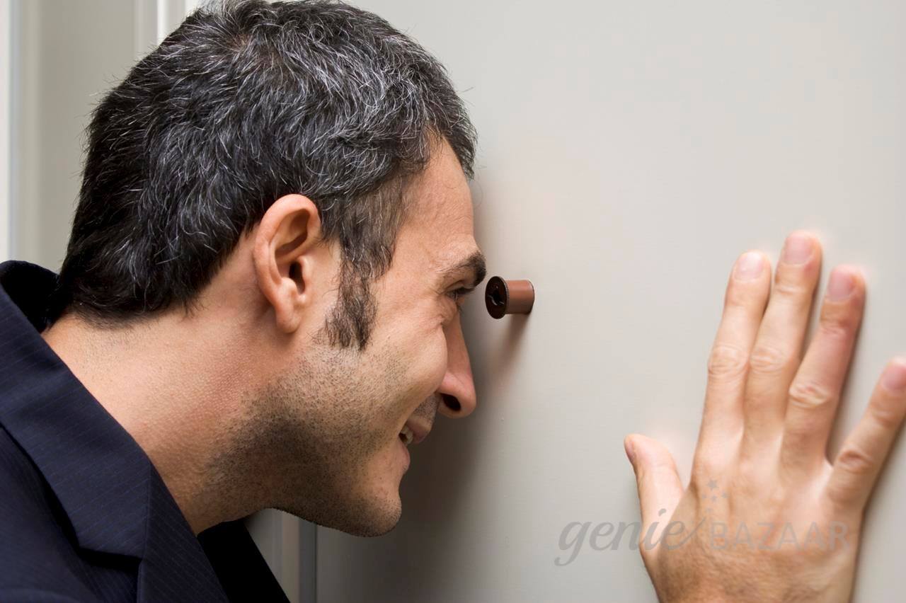 Door peephole installation