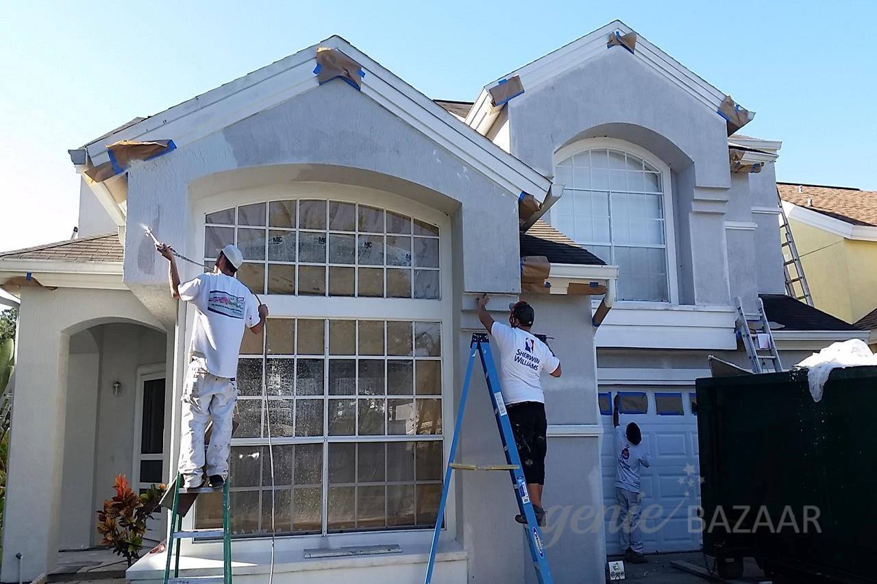 Exterior house painting project