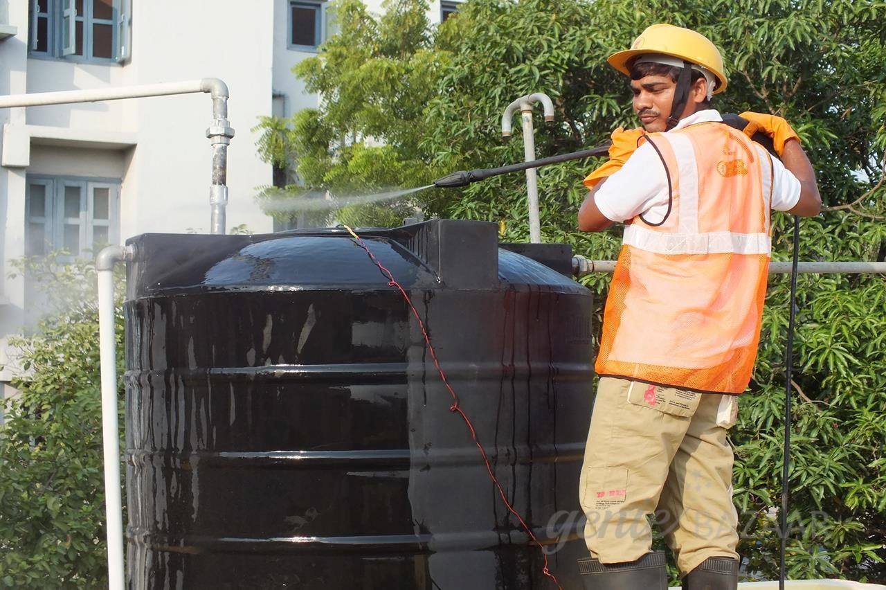 Water tank cleaning (upto 700 litres)