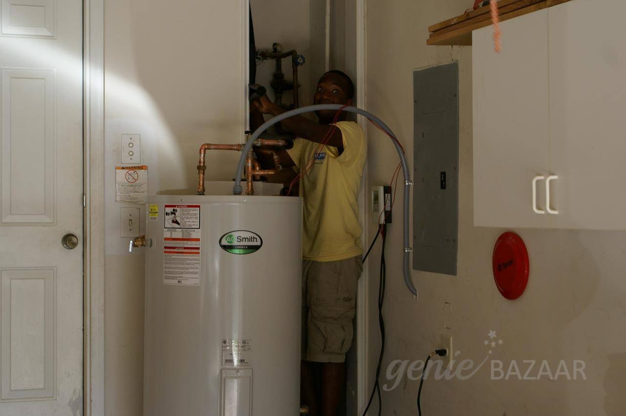 Water tank installation