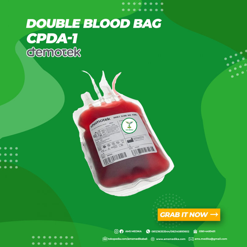 Kantong Darah / Double Blood Bag 350Ml Demotek AMS MEDIKA