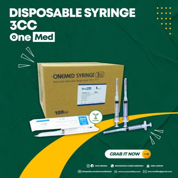 Disposable Syringe 3cc Onemed 