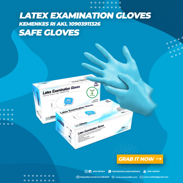 Latex Examination Gloves Safe Gloves AMS MEDIKA