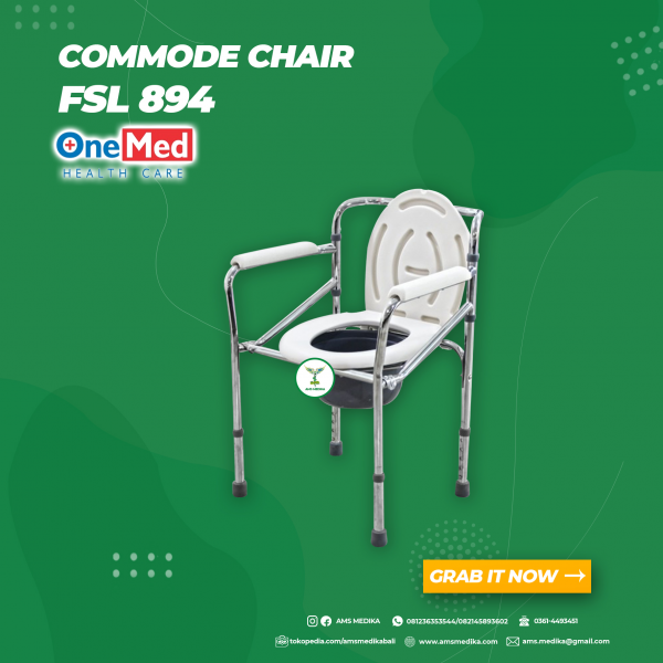 Commode Chair Deluxe FS894 Onemed AMS MEDIKA