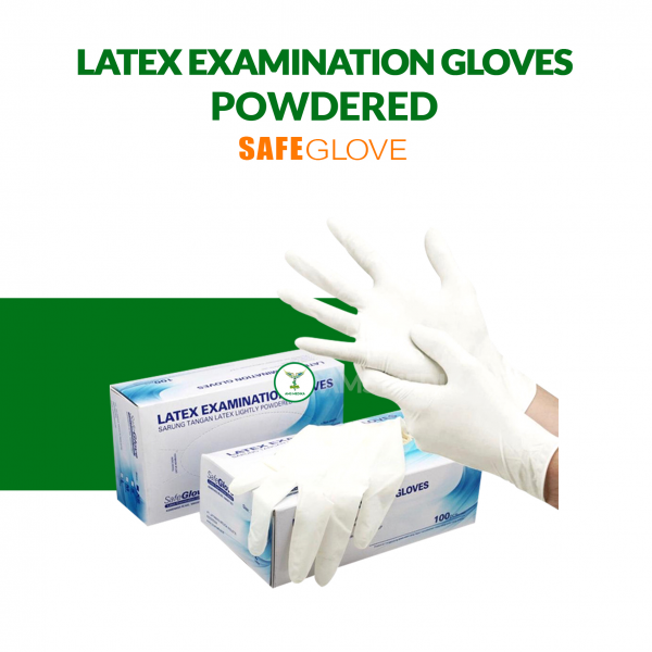Latex Examination Gloves / Sarung Tangan Medis Safeglove