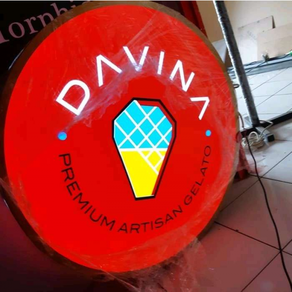 Download Dwicipta Acrylic - Neonbox Bulat Diameter 80cm