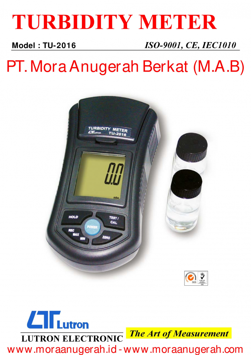 Lutron Turbidity Meter PT Mora Anugerah Berkat