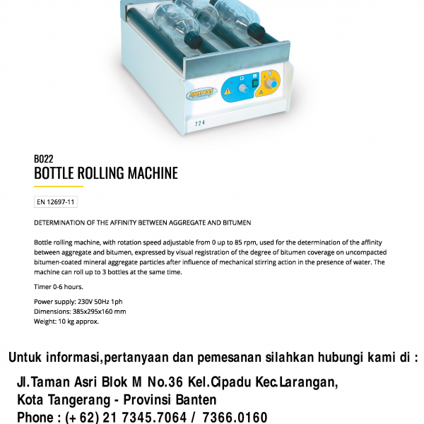 MATEST BOTTLE ROLLING MACHINE PT Mora Anugerah Berkat