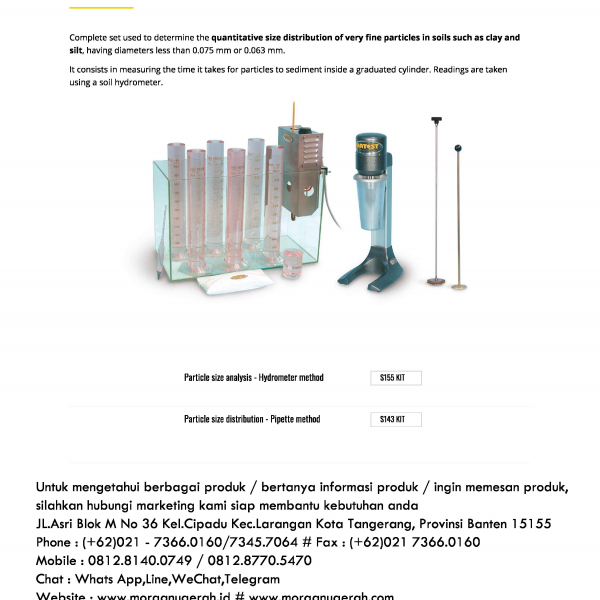 PARTICLE SIZE ANALYSIS OF SOILS HYDROMETER METHOD PT Mora Anugerah Berkat
