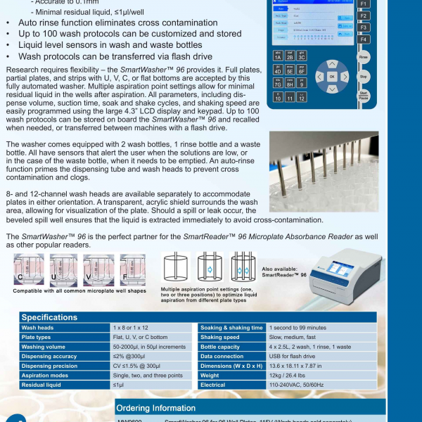 ACCURIS SmartWasher 96 Microplate Washer PT Mora Anugerah Berkat