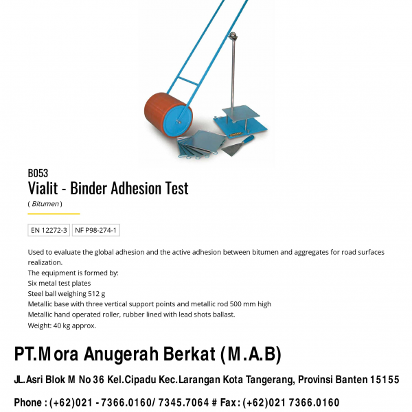BINDER ADHESION TEST PT Mora Anugerah Berkat