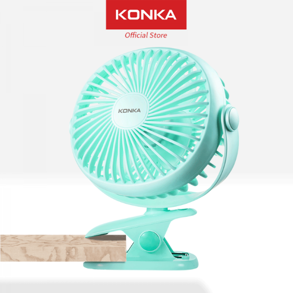 product Konka Clip Fan kipas angin kecil meja portable 5 inch 360 derajat, USB mini fan low watt