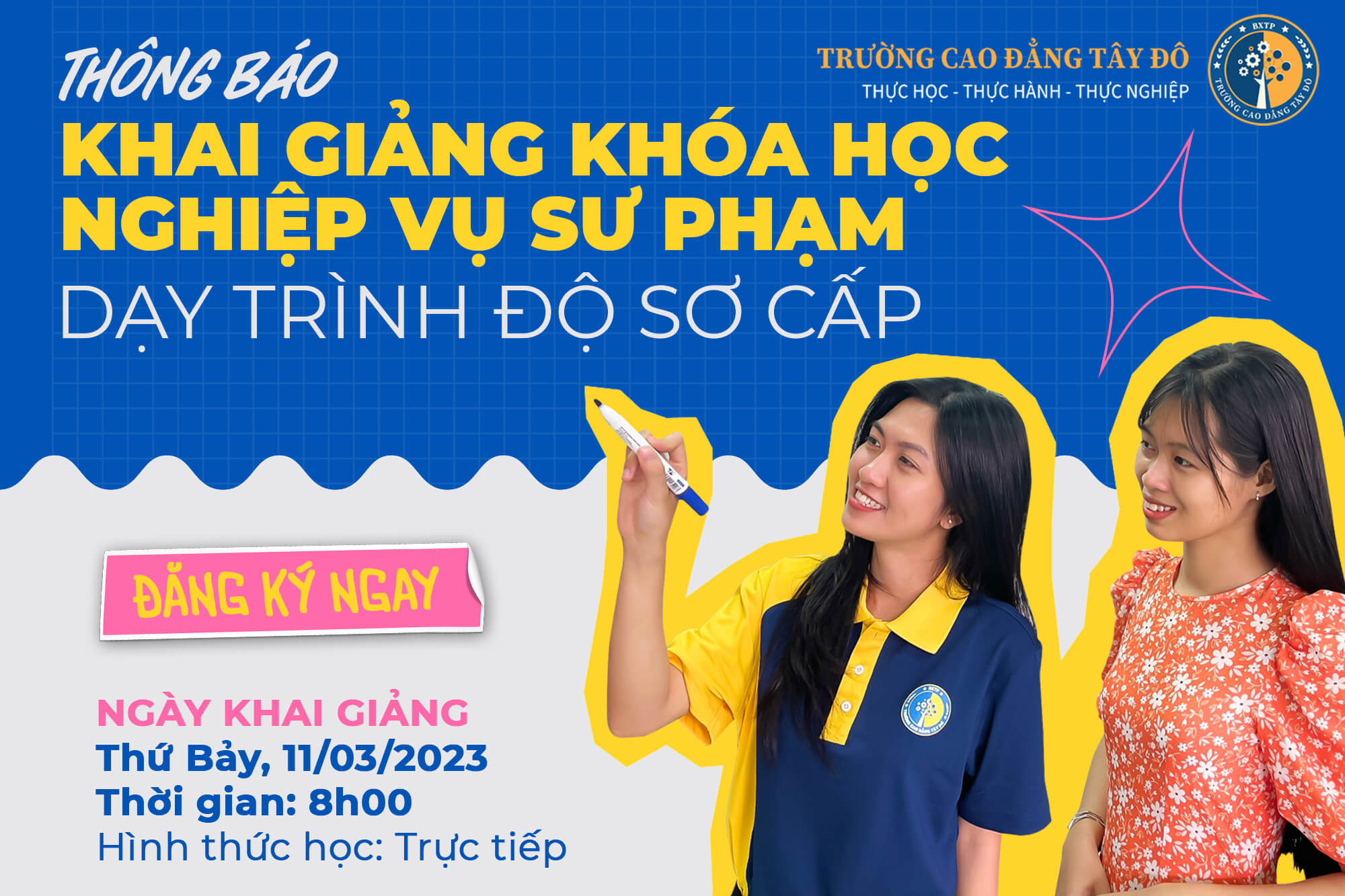 Caodangtaydo.edu.vn_khai giảng nghiệp vụ sư phạm