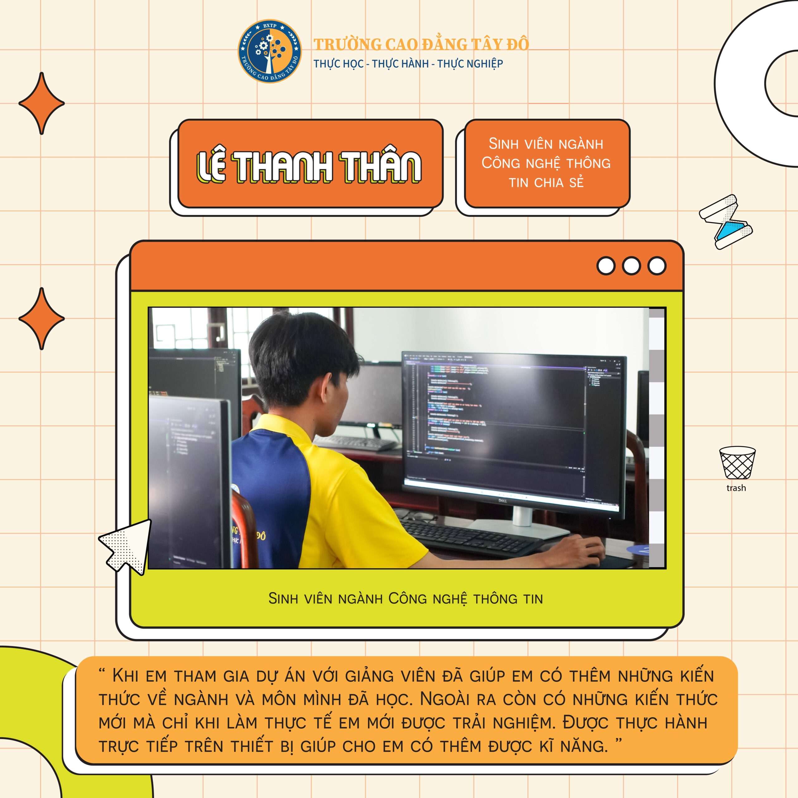 Dự án thực tế &#8211; cơ hội để Sinh viên ngành Công nghệ thông tin tại TDC bứt phá trưởng thành