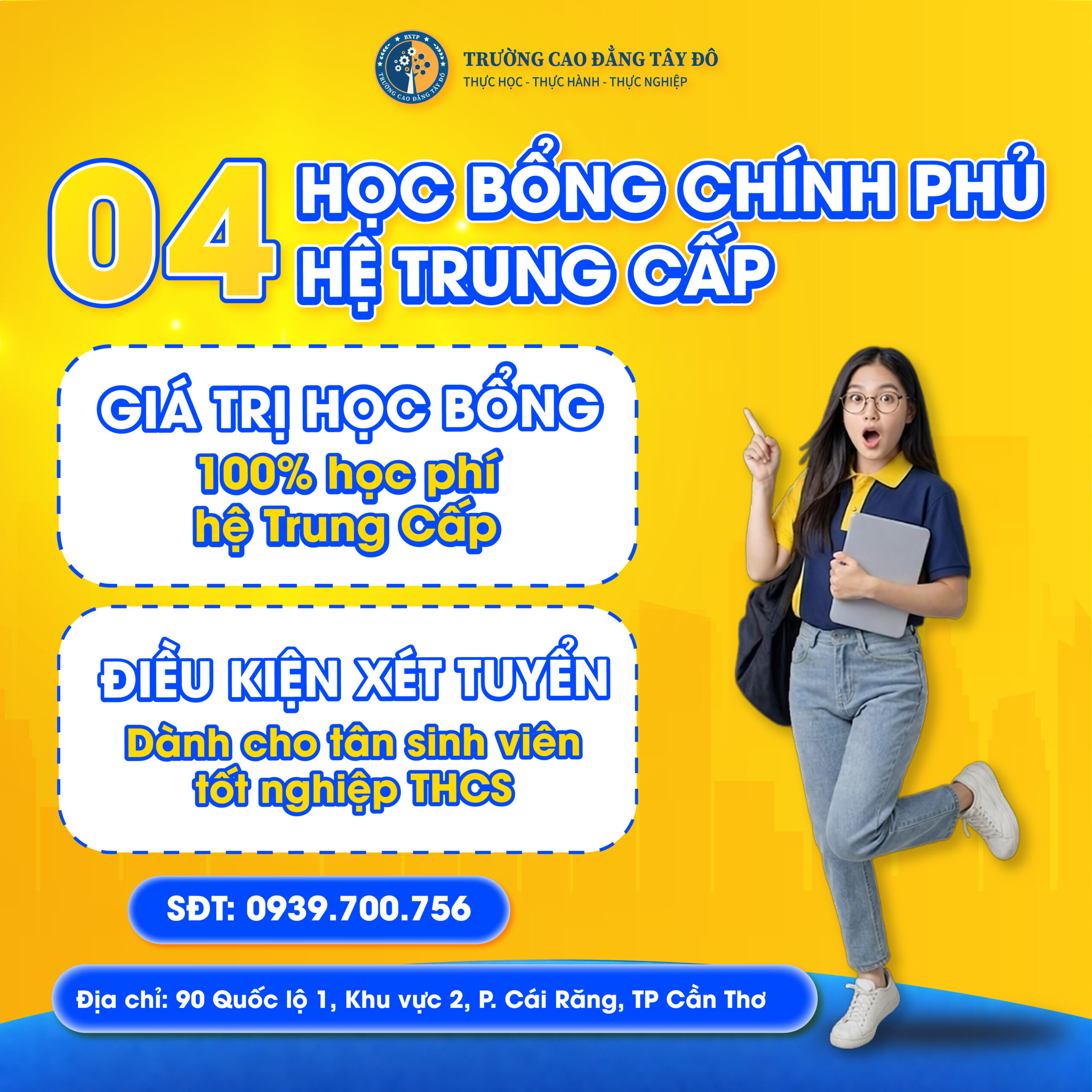 HỌC BỔNG CAO ĐẲNG T&Acirc;Y Đ&Ocirc; 2026